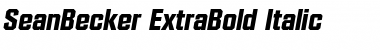 SeanBecker-ExtraBold Italic Font