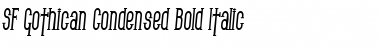 SF Gothican Condensed Bold Italic Font