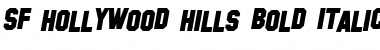 SF Hollywood Hills Bold Italic Font