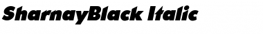 SharnayBlack Italic Font