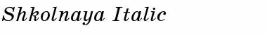 Shkolnaya Italic Font