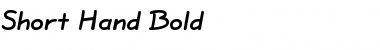 Short Hand Bold Font