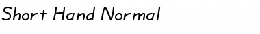 Short Hand Normal Font