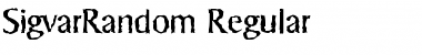 SigvarRandom Regular Font