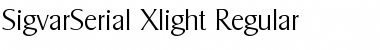 SigvarSerial-Xlight Regular Font
