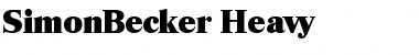 SimonBecker-Heavy Regular Font