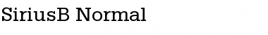 SiriusB Normal Font