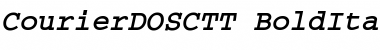 CourierDOSCTT BoldItalic Font