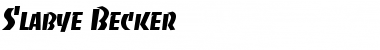 Slabye Becker Normal Font