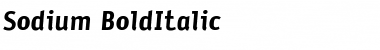 Sodium Bold Italic Font