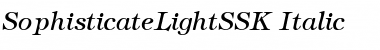 SophisticateLightSSK Italic Font
