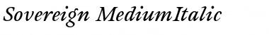 Sovereign-MediumItalic Regular Font