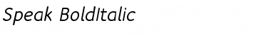 Download Speak-BoldItalic Font