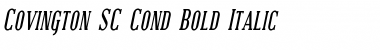 Covington SC Cond Bold Italic Font