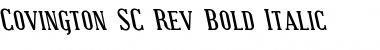 Covington SC Rev Bold Italic Font