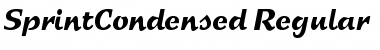 SprintCondensed Regular Font