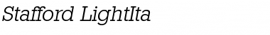 Stafford-LightIta Regular Font