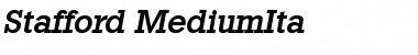 Stafford-MediumIta Regular Font