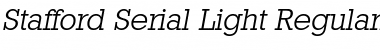 Stafford-Serial-Light RegularItalic Font