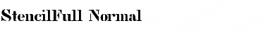 StencilFull Regular Font