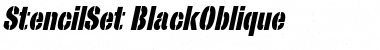 StencilSet BlackOblique Font