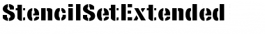 StencilSetExtended Regular Font