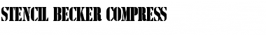 Stencil Becker Compress Regular Font