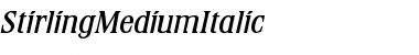 StirlingMediumItalic Roman Font