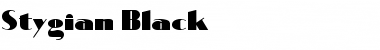 Stygian Black Regular Font