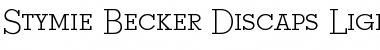 Stymie Becker Discaps Light Regular Font
