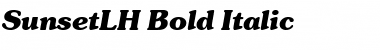 SunsetLH Bold Italic Font