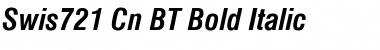 Swis721 Cn BT Bold Italic Font
