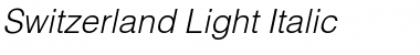 Switzerland Light Italic Font