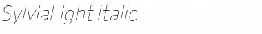 SylviaLight Italic Regular Font