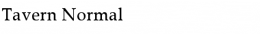 Tavern Normal Font