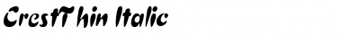 CrestThin Italic Font