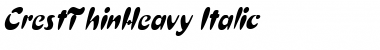 CrestThinHeavy Italic Font