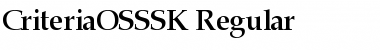 Download CriteriaOSSSK Font