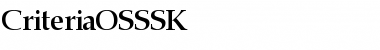 CriteriaOSSSK Regular Font