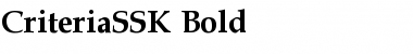 CriteriaSSK Bold Font