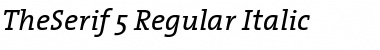 TheSerif Regular Italic Font