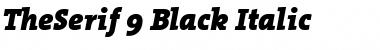 TheSerif Black Italic Font