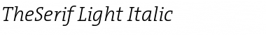 The Serif Light- Italic Font