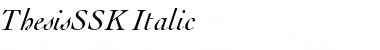 ThesisSSK Italic Font