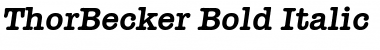 ThorBecker Bold Italic Font