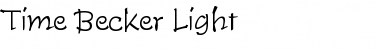 Time Becker Light Regular Font