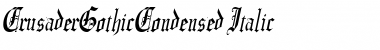 CrusaderGothicCondensed Italic Font