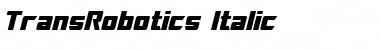 TransRobotics Italic Font