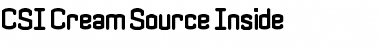 CSI Cream Source Inside Regular Font