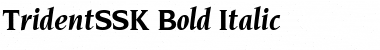 TridentSSK Bold Italic Font